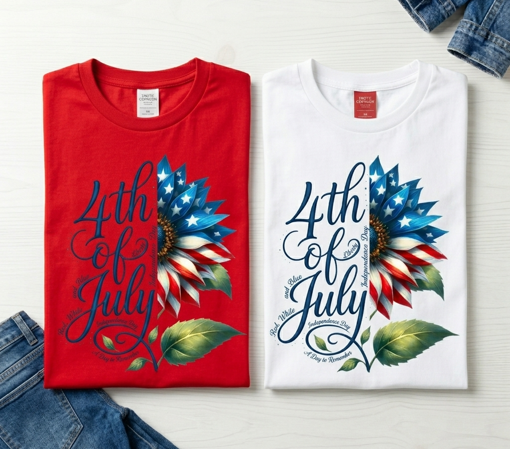4th Of July Sunflower Tee